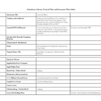 Gainsboro Library Vertical Files and Surname Files Index